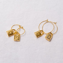 Load image into Gallery viewer, Backwards Padlock Earrings
