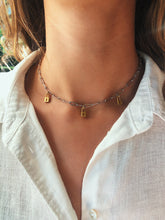 Load image into Gallery viewer, Backwards Gold & Silver Lock Necklace