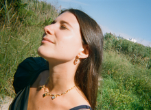 Load image into Gallery viewer, Backwards Gold Lock Necklace