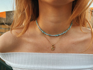 Kryptonite Gold Moon Chain Necklace