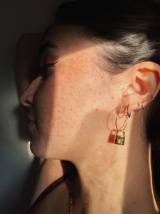 Backwards Padlock Earrings