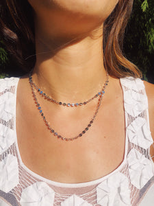 Someone to Count On Silver Double Chain Necklace
