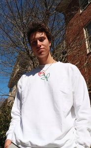 Roses White Unisex Sweatshirt
