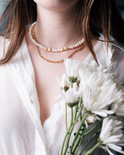 Load image into Gallery viewer, Memory Pearl and Gold Choker

